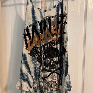 Rare Harley Davidson tie-dye metal strap tank